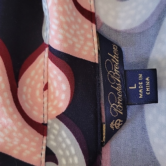 Brooks Brothers tunic or mini dress. Blue, coral, and grey. US L. - Picture 3 of 4